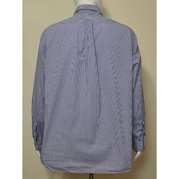 American Living Button Up Shirt Mens 2XL XXL Blue White Striped Pocket - Picture 8 of 8